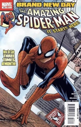 Amazing Spider-Man #546A McNiven 1st Printing FN 2008 Stock Image