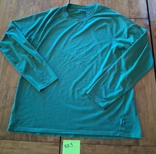 REI Mens Shirt Sz XLarge Lightweight Crew Baselayer Leica Green Long Sleeves EUC