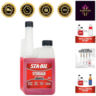 #ad Alcohol Free Fuel Stabilizer Treats 40 Gallons Safeguards Fuel Systems 16 oz. $21.74