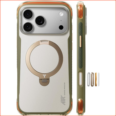 Handyhülle für iPhone 17 Pro Max Mattes Design Aluminium-Ständer MagSafe Schutz