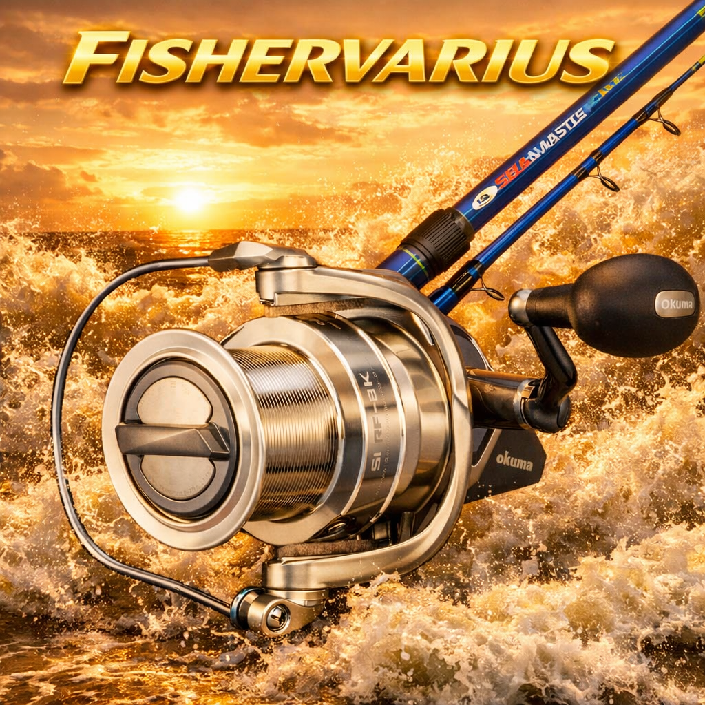 OKUMA 8K SURF REEL AND 14FT ROD KIT FOR ALL SURF FISHING ABSOLUTE QUALITY