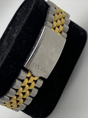 pulsarページ Mens Pulsar Calendar Day Date Quartz Two Tone Stainless Steel