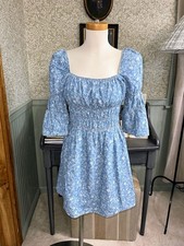 Topshop Light Blue Floral Dress LoveShackFancy Style Sz Us 8