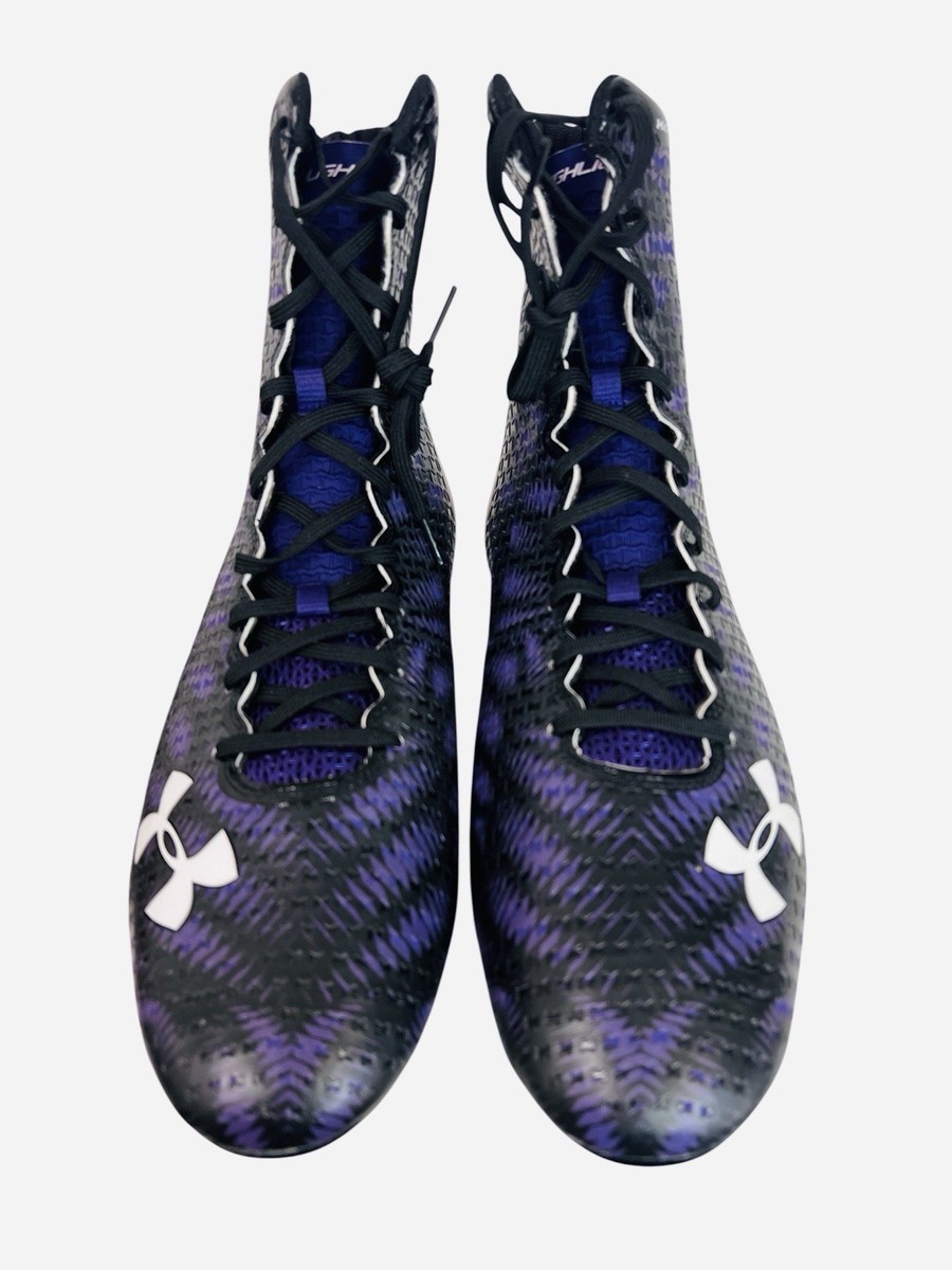 Under Armour ClutchFit Football Shoes Black/Purple Chrome 