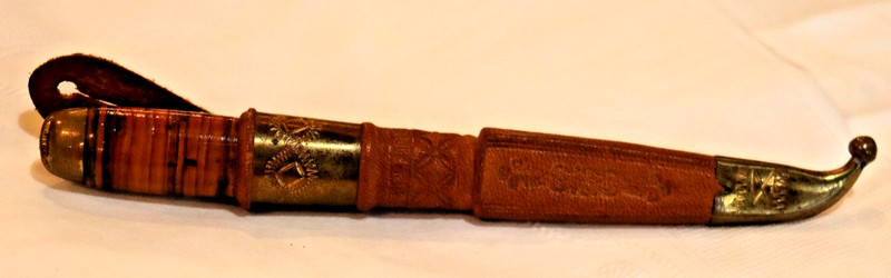 Vintage Kauhava Finnish Mini Puukko Knife  w/ Sheath  Finland