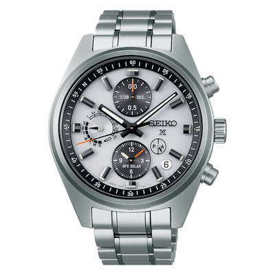 Seiko Prospex Speedtimer 42 mm SS GPS Solar graues Zifferblatt Uhr SSH165J1