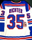 MIKE RICHTER SIGNED #35 CUSTOM JERSEY - Size XL (JSA) NHL New York Rangers