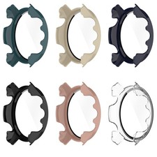 For Garmin Forerunner 955 Watch PC Glass Full Screen Protector Case Cover Bumper