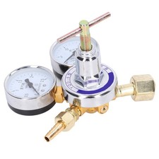 .Nitrogen Regulator Gauge Kit Pressure Reducing Valve Brass Inlet Outlet Meter