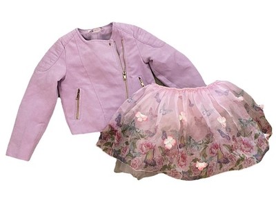 Schönes Mädchen H&M Monsoon Größe 4-5 Jahre Jacke & Rock T Set*Outfit sehr guter Zustand!
