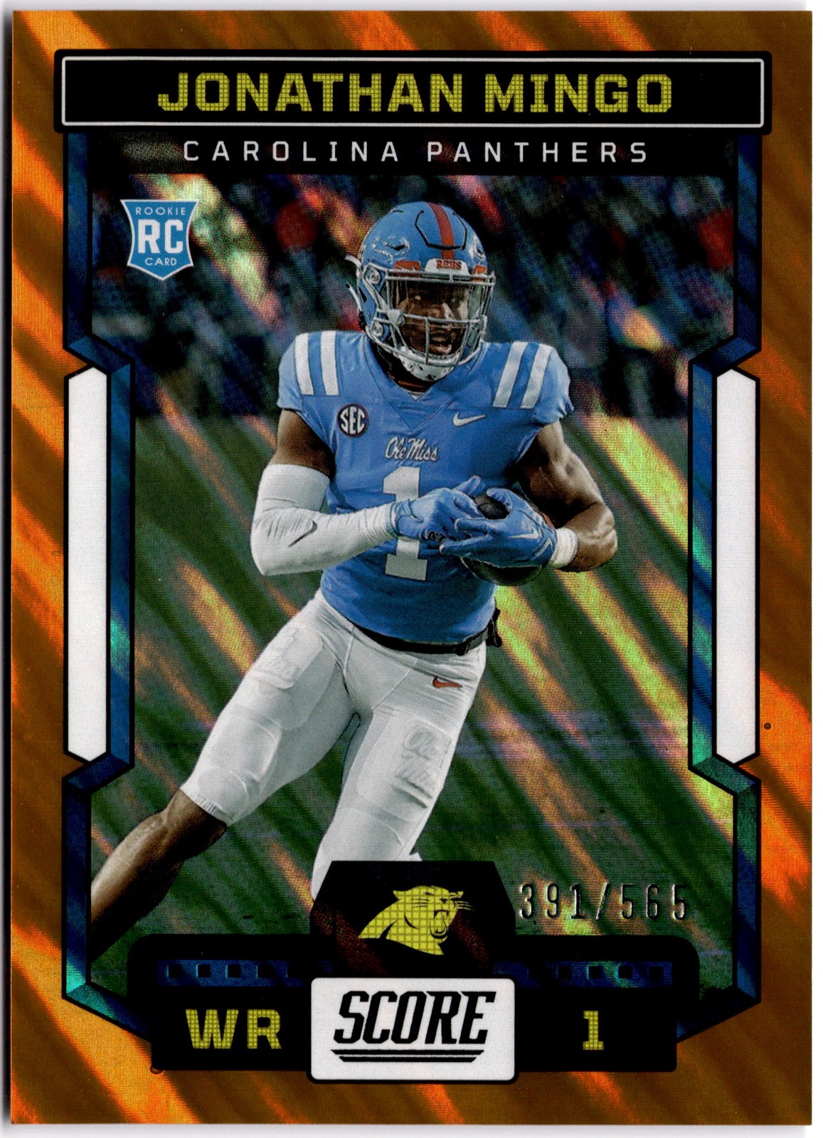 2023 Score Jonathan Mingo #357 Lava #/565 Carolina Panthers