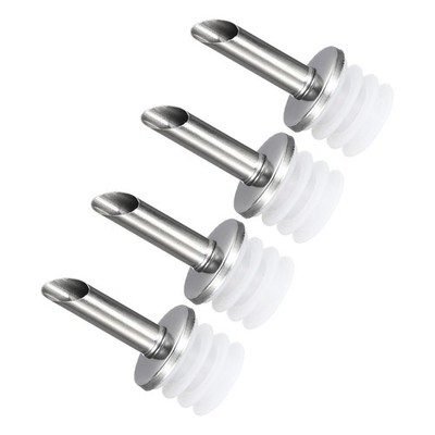 4Pcs Liquor Bottle Pourers for Alcohol Olive Oil Vinegar Wine Bottle White