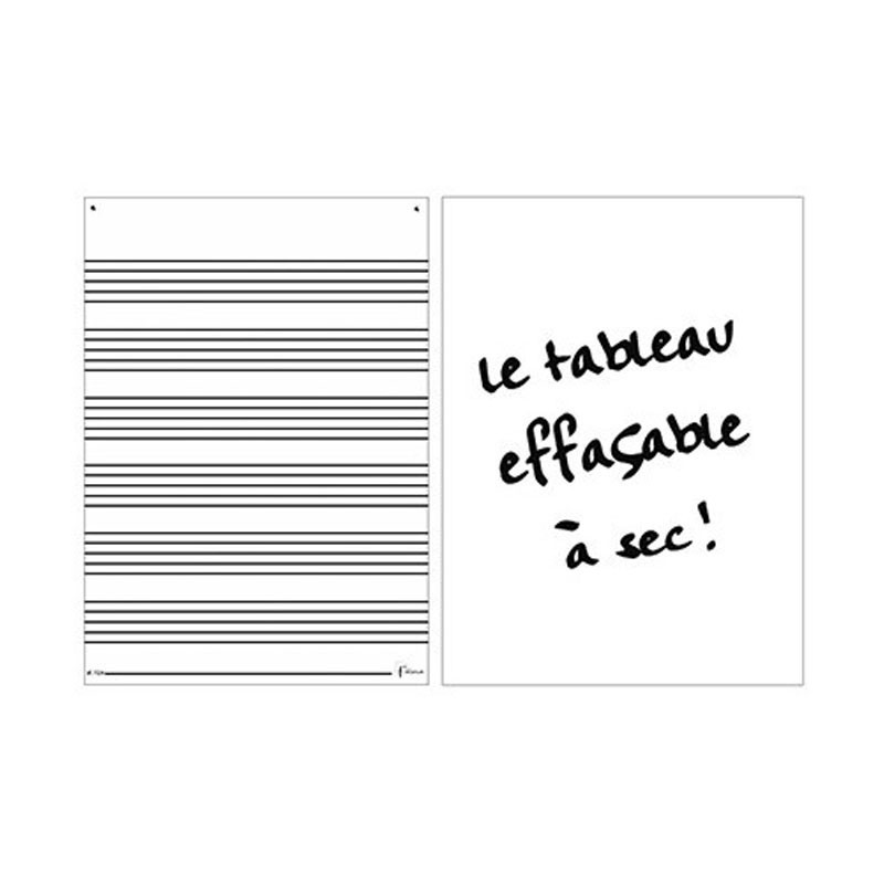 Ardoise effaçable portées musicales pour ne plus rater le tracé des notes