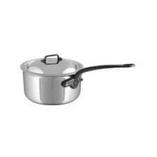 Mauviel M'Cook CI 5-Ply Polished Stainless Steel Sauce Pan With Lid, And Cast...