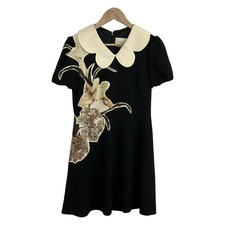 VALENTINO - LB3VA8152N9 Black Cream Khaki Women's Dress