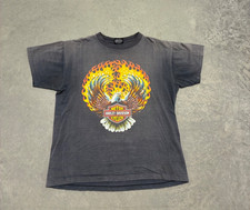 vintage 80s faded flame eagle harley davidson...