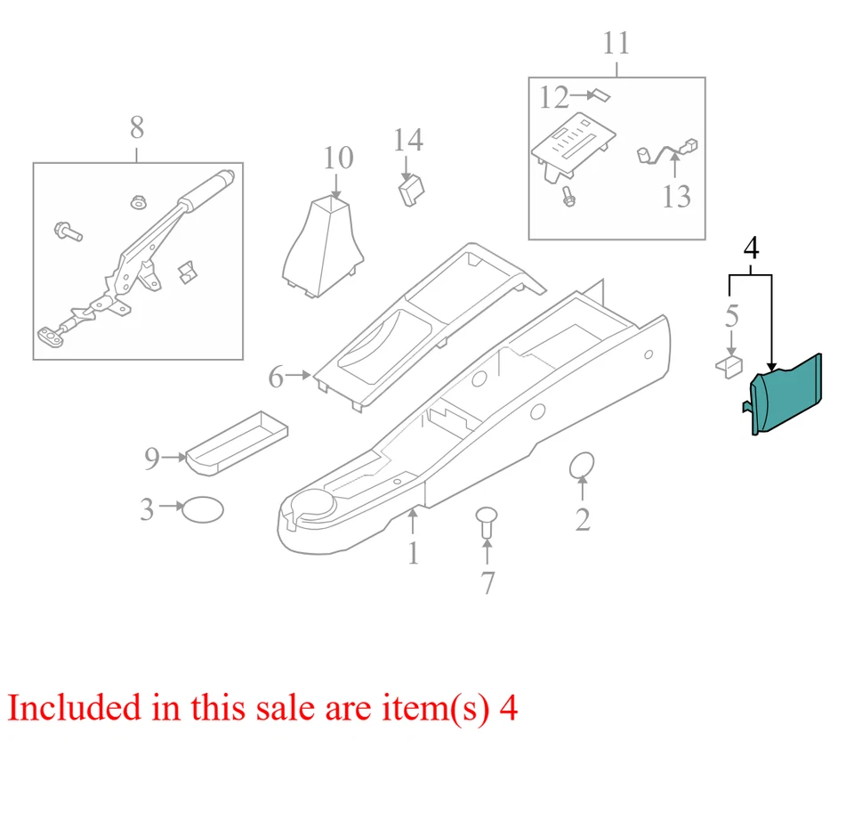 2007-2008 Chevrolet Aveo Console Panel Used 96654980 OEM Foto 4 de 4