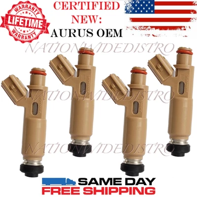 4x OEM NEW AURUS Fuel Injectors for 2003 2004 2005 Toyota Matrix 1.8L I4 - Bild 1 von 4