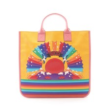 GUCCI Rainbow Bird Tote Bag PVC Orange Yellow Pink Multicolor #RC4029