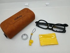 HALLIDAY AI Smart Glasses + Control Ring Bundle – Size 8 Ring  +  Case & Charger