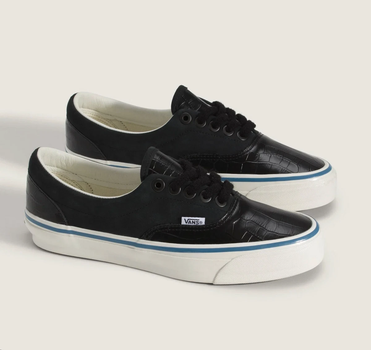 Vans Era Tiffany Crocodile Leather Men\'s Athletic Skate Shoes Size 8 Black VANS Era Mens 11.5 Tiffany Crocodile Skin Faux Leather Blue  main image 3