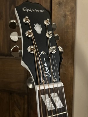 Limited Edition Epiphone Dove Pro Alpine White Acoustic-Electric