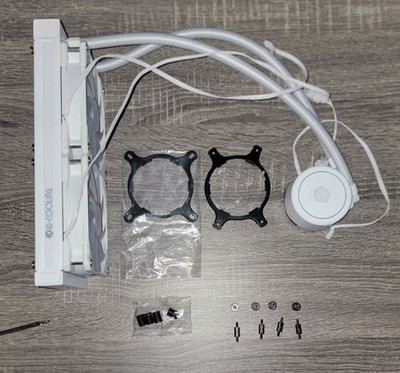 ID COOLING AIO WORKING WHITE TWO FAN WATER COOLING