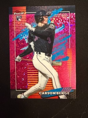 2026 Topps Finest #116 Carson Benge Pink Mini-Diamond  /250 Rookie RC uncommon