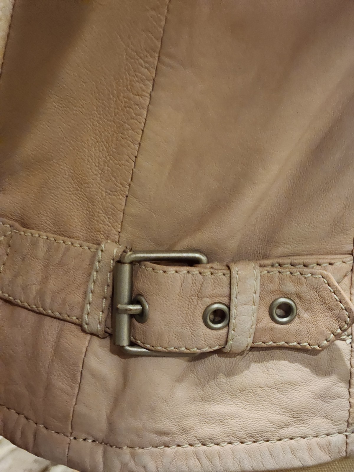 Mauritius Sofia Jacket 100% Lamb Leather Pale Pin… - image 12