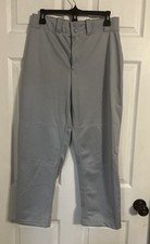 Wilson Youth Large Gray Baseball Pants Straight Leg With Black Embroidered Logo