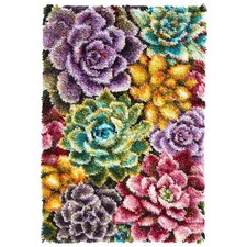 Herrschners Succulent Array Latch Hook Kit