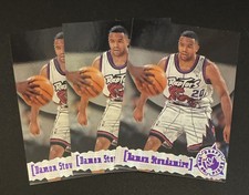 (3) Damon Stoudamire 1995-96 Stadium Club ROOKIE #327 Lot - Toronto Raptors
