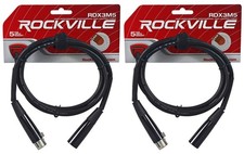 2 Rockville RDX3M5 5 Foot 3 Pin DMX Lighting Cables 100 Copper Female to Male