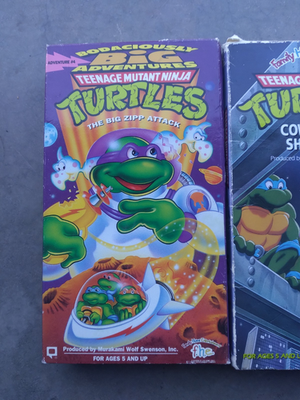 Vintage Teenage Mutant Ninja Turtles VHS The Big Zipp Attack
