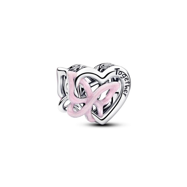 Pandora Charm 794475C01 Verschlungenes Herz & Schmetterling Charm 925/- Silber-image