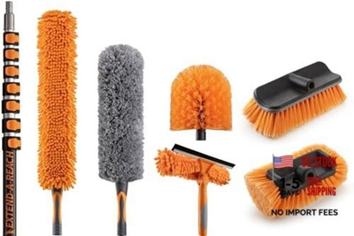 #ad #ad 30 Ft Vinyl Siding Brushes 36 Foot Telescoping Duster Kit 30 Ft High Reach $265.64