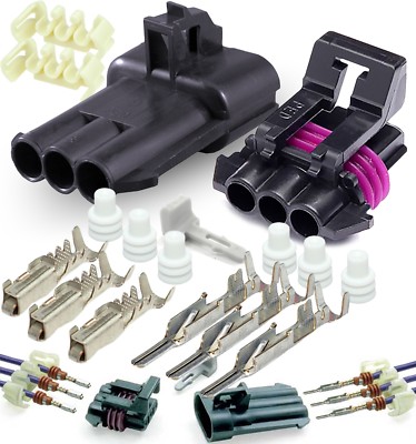 Delphi Metri-Pack 150 Series 3-Way Connector w/20-22 AWG Sealed Waterproof Set