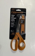 Fiskars 8-inch Fabric Scissors, Short Ultra-Sharp SS Blades