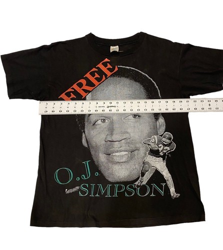 Vintage OJ Simpson Rap Tee He Will Always Be My Hero Free O.J. Bootleg Size L - Picture 6 of 7