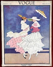Vogue Magazine ~ August 1, 1915 ~ E. M. A. Steinmetz Queen Mary Smart Fashions