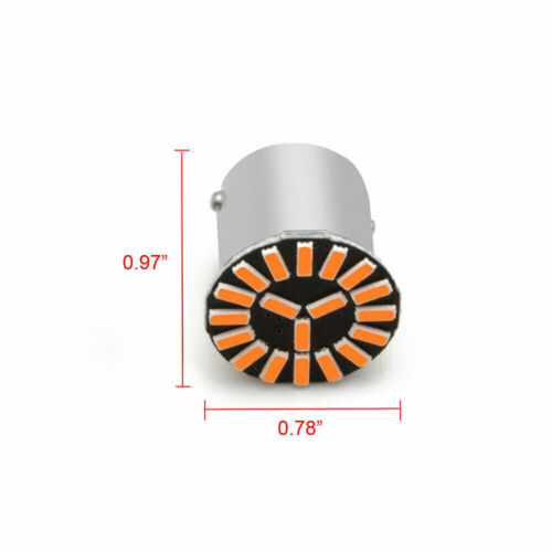 2Pcs 1156 BA15S LED Car Signal Lights Amber P21W Auto Indicator Reverse Bulbs - Picture 11 of 13