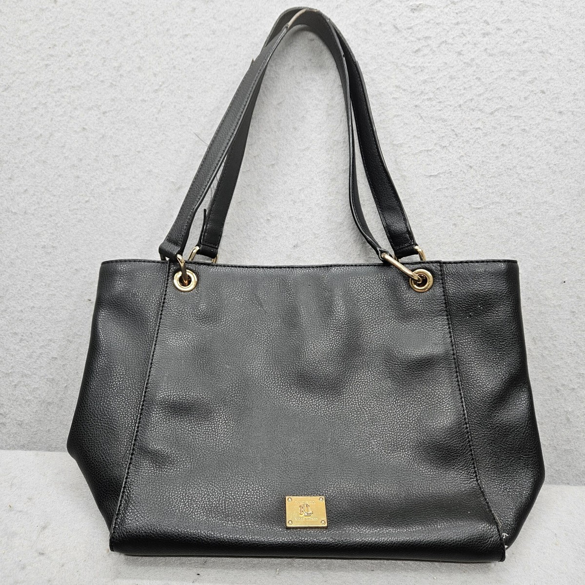 ralph lauren large leather satchel purse