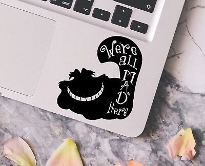 Alice in Wonderland We Are All Mad Here Cheshire Cat Vinyl Decal Sticker  108 | eBay