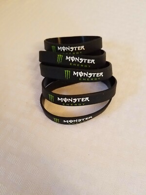 Silicon Bracelets lot of 5 Monster Energy limited edition promotional item x5