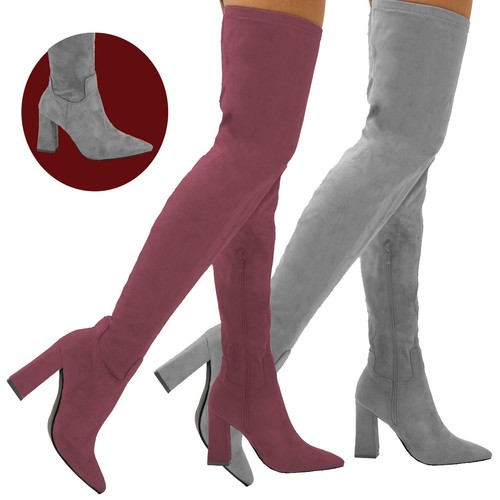 below the knee suede boots
