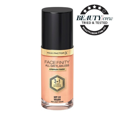 Max Factor FACEFINITY All Day Flawless Foundation - N32 LIGHT BEIGE 30mL NEW