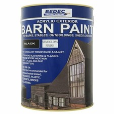 BEDEC BARN PAINT SEMI GLOSS BLACK 5L