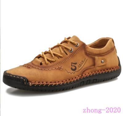 Men s Faux Leather Lace Up Casual Shoes Low Top Spring Driving Loafers Flats SZ