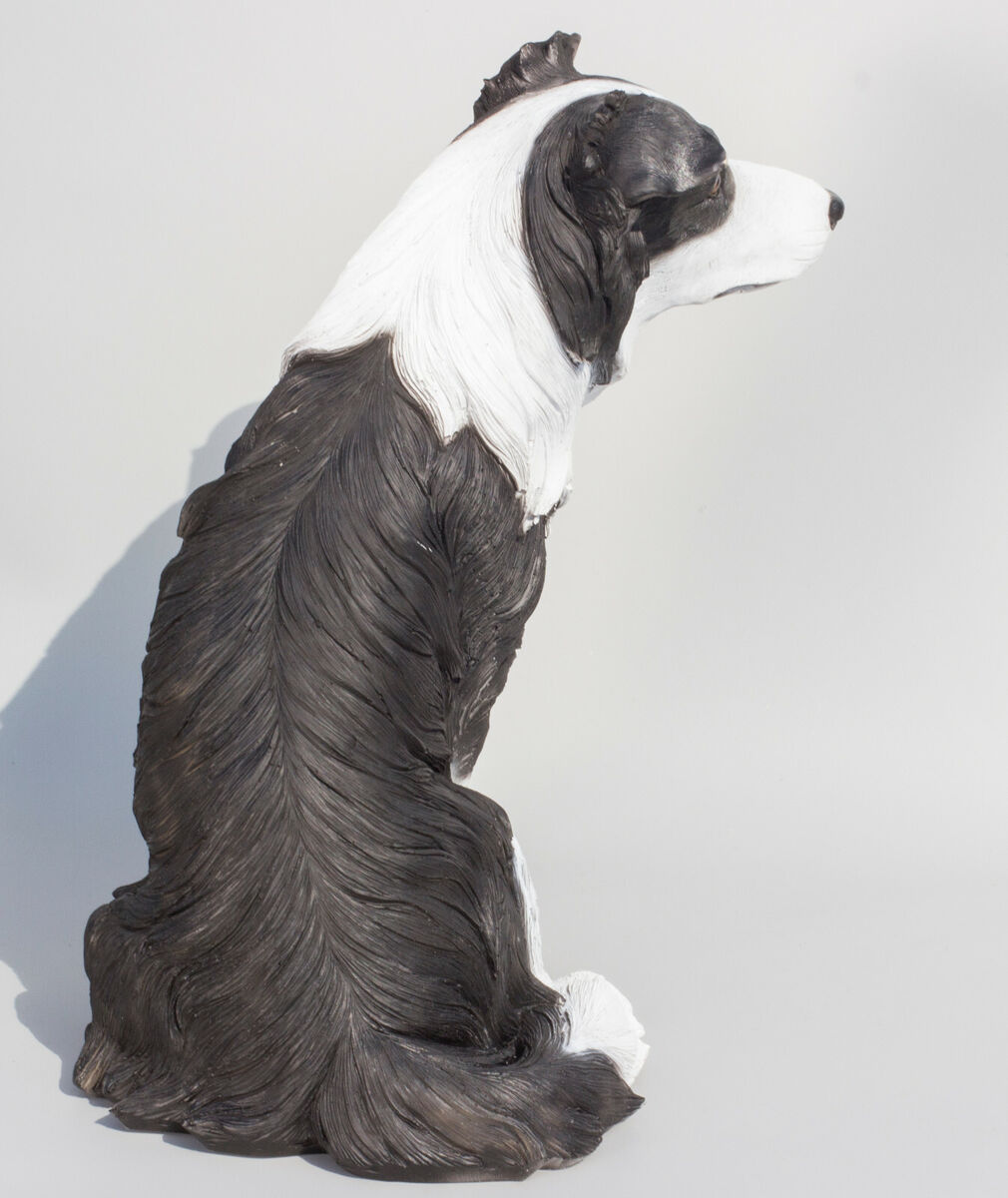 Sitting Border Collie Puppy Statue