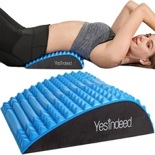 Back Stretcher Pillow - Back Pain Relief, Support for prolonged Sitting (Blue)